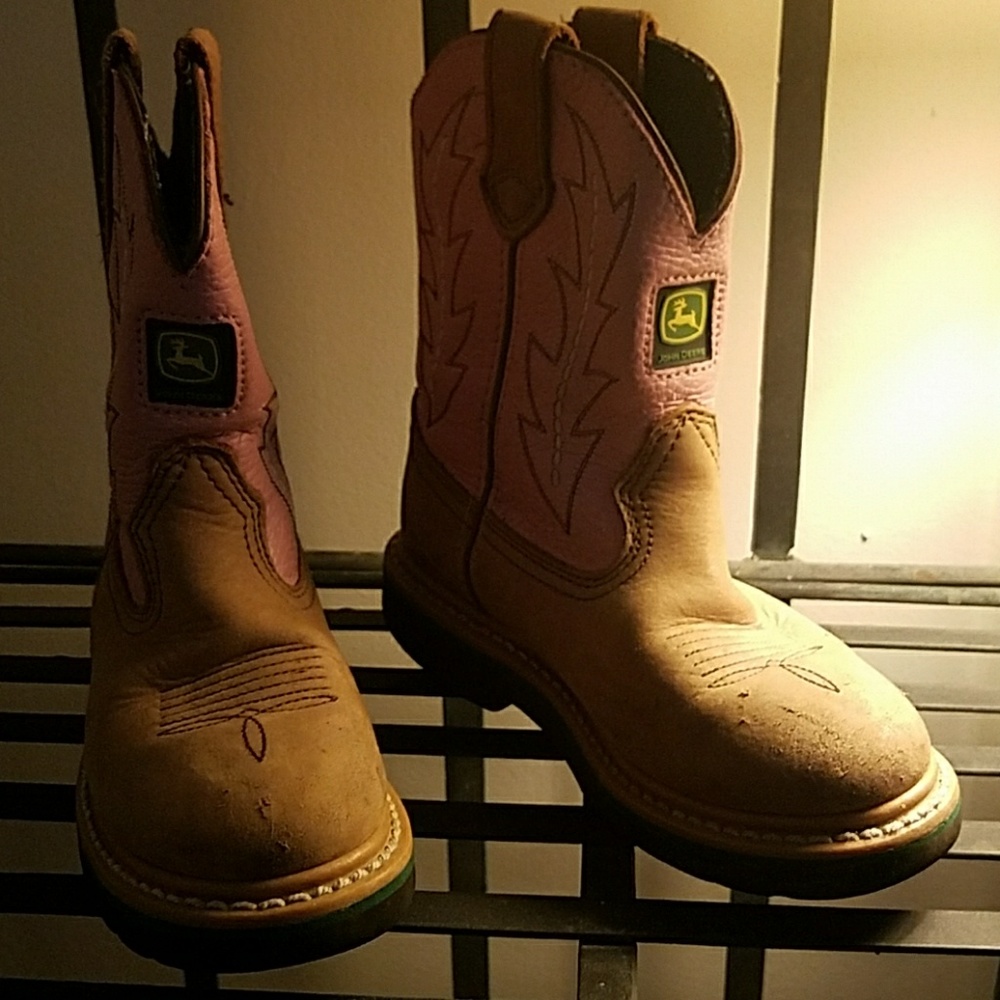 Little girls John Deere boots